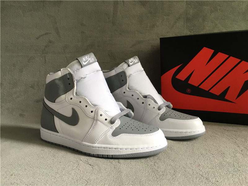 New 2022 Air Jordan 1 High White Grey Shoes